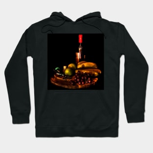 Wine And Fruit Still-Life Hoodie